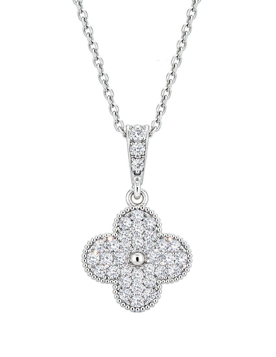Collar con dije de trébol élan de plata
